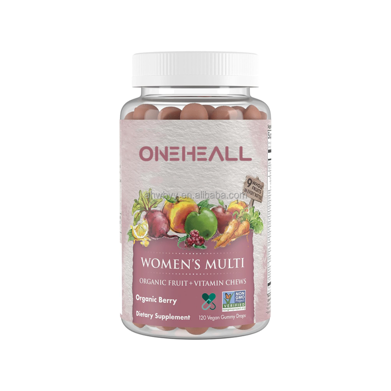 Whole Sales Sugar Free Organics Women's Certified Fruit Gummies Multivitamin Vegan Real Fruit Multivitamin Gummy