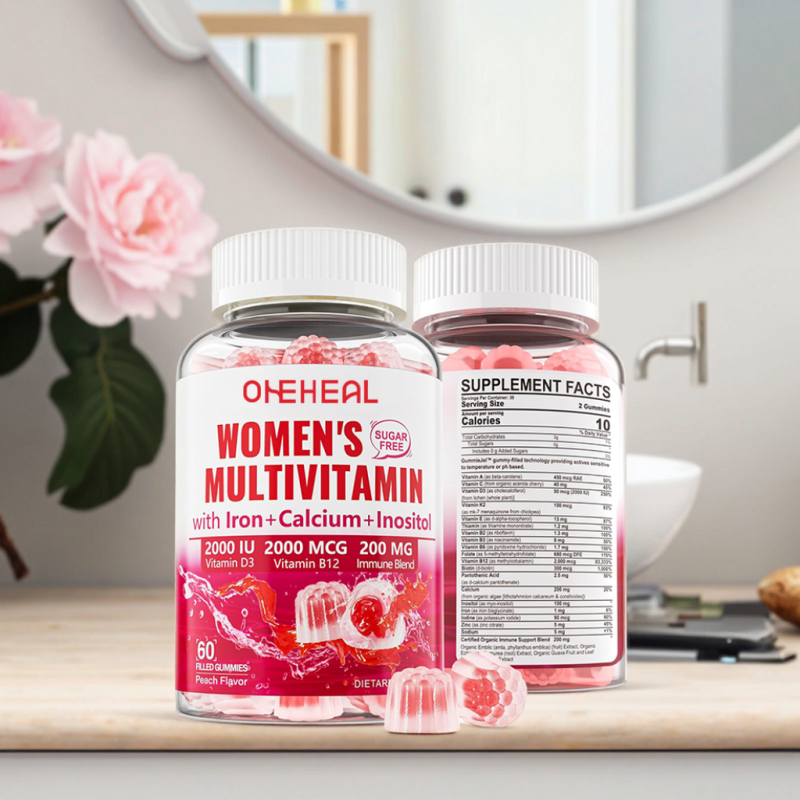 Customizable Flavors Sugar-Free Multivitamin Gummies for Women OEM Natural Multivitamin Gummies