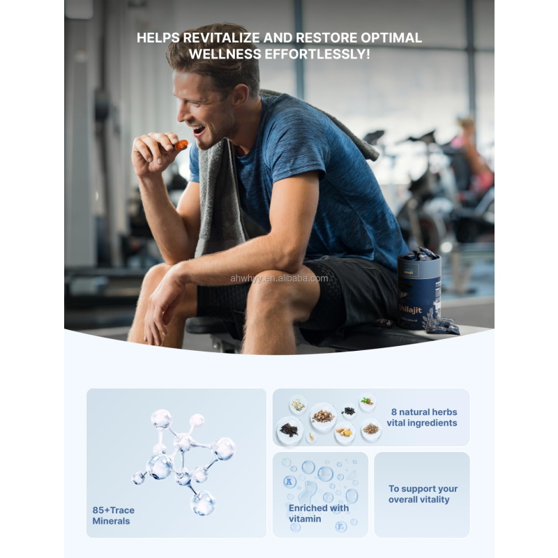 Pure Himalayan Shilajit Gummies for Adult Energy Boost Immune Support Herbal Supplements Shilajit Gummy