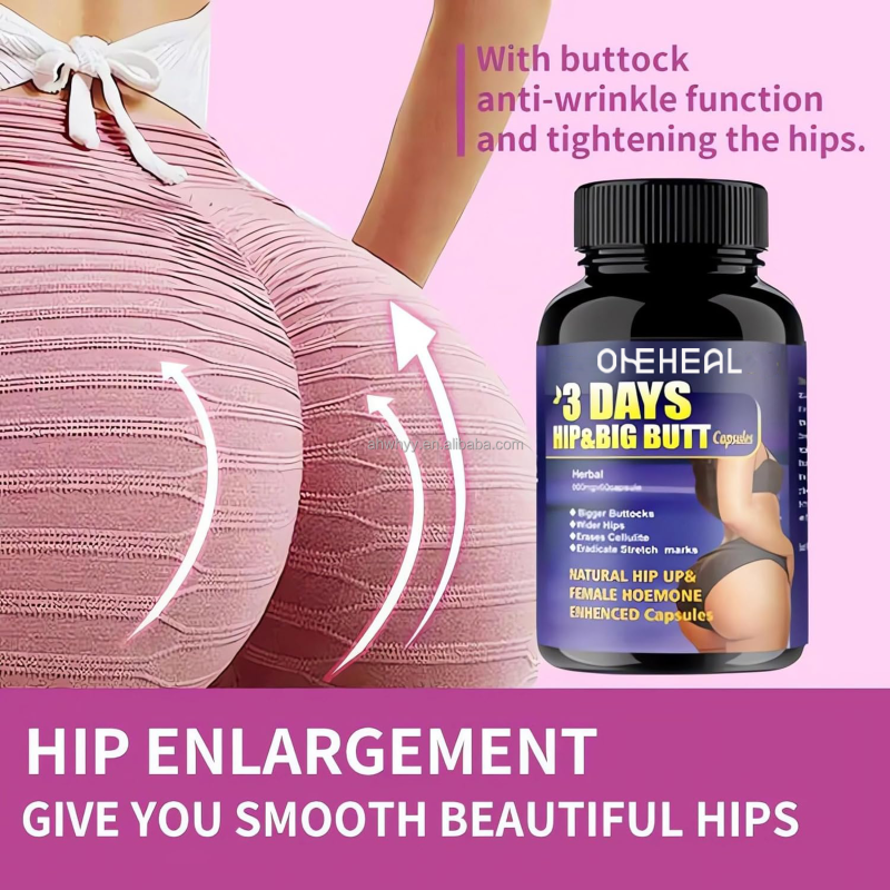 3 Days Natural Hip & Big Butt Enhanced Capsules Herbal Supplements Count Adult-only Capsules