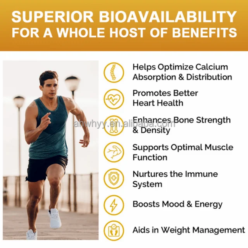 OEM Vitamin Softgel 4-in-1Calcium with Vitamin D3 K2 B12 Capsules for Heart Health & Immune Support Multivitamin Softgel Capsule