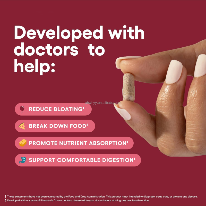 Digestive Enzyme Capsule CT Dual Action Digestive Enzymes Organic Prebiotics Probiotics for Gut Health Digestive Enzyme Capsules