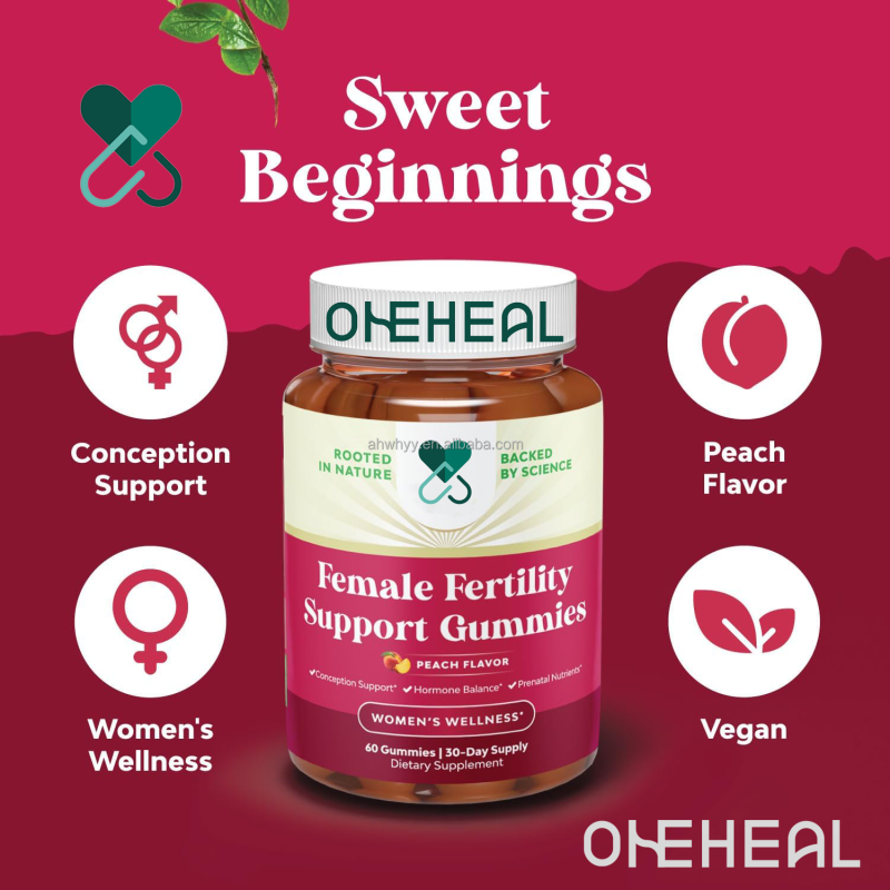Fertility Support Gummies for Women Hormonal Balance & Conception for Her, Prenatal Vitamins Female Fertility Support Gummy