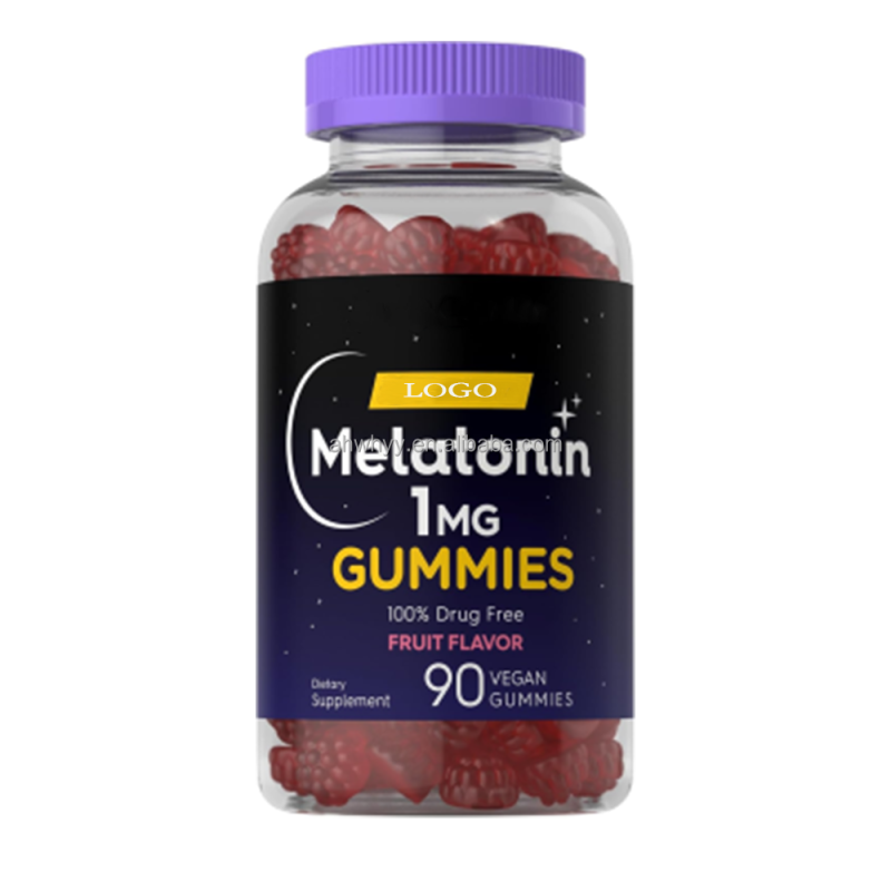 Hot Selling Food-Grade Melatonin Gummies for Deep Sleep Solvent Extracted Packed in Bottle Melatonin Gummies