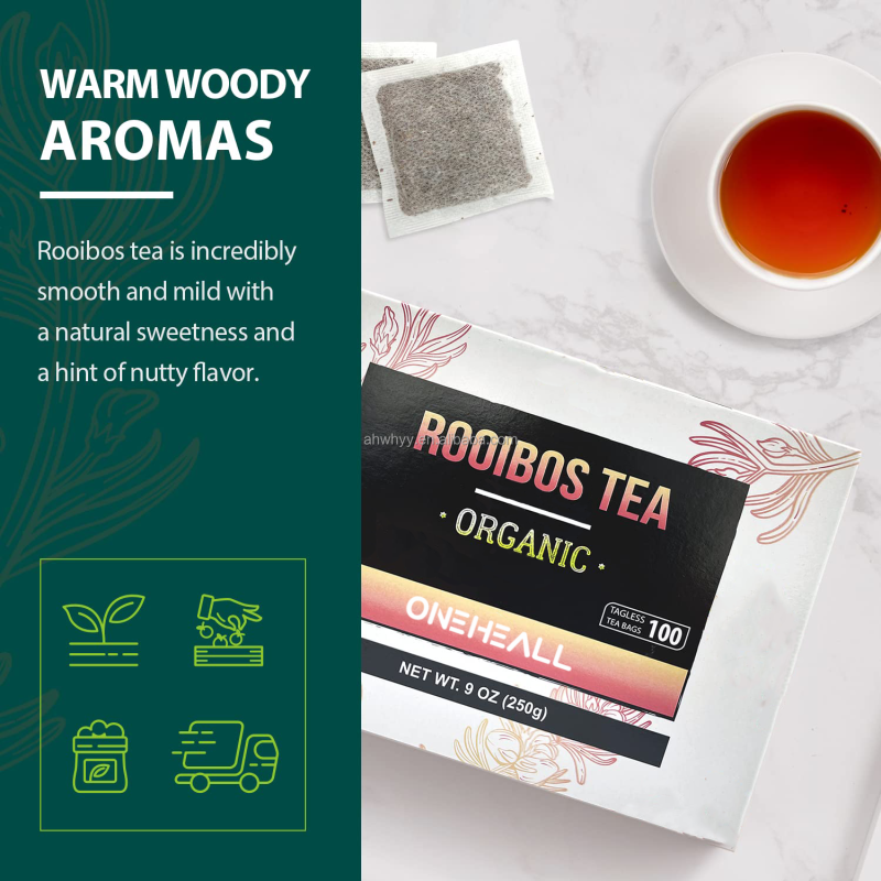 High Quality Detox Herbal Organic Rooibos Tea Premium Anti-Anxiety Rooibos Black Flavored Tea