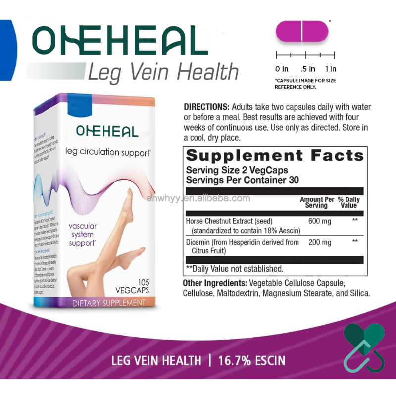 OEM Unique Leg Vein Support Healthy Blood Flow Horse Chestnut Extract Health Support Capsules