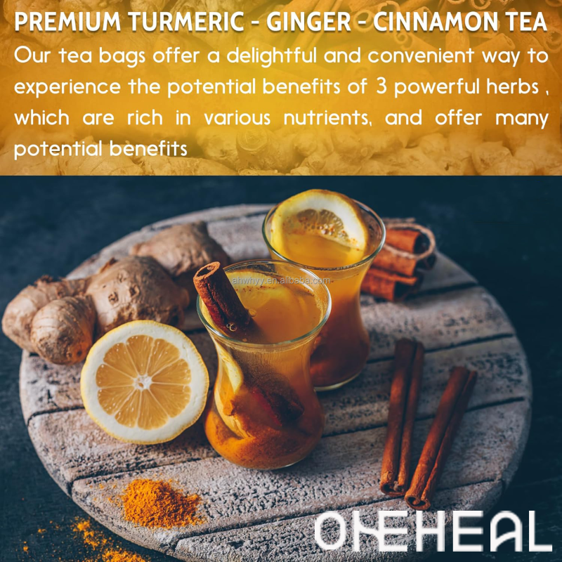 High Quality Ingredients Natural Organic Ginger Tea Premium Natural Turmeric Ginger Cinnamon Tea Bag