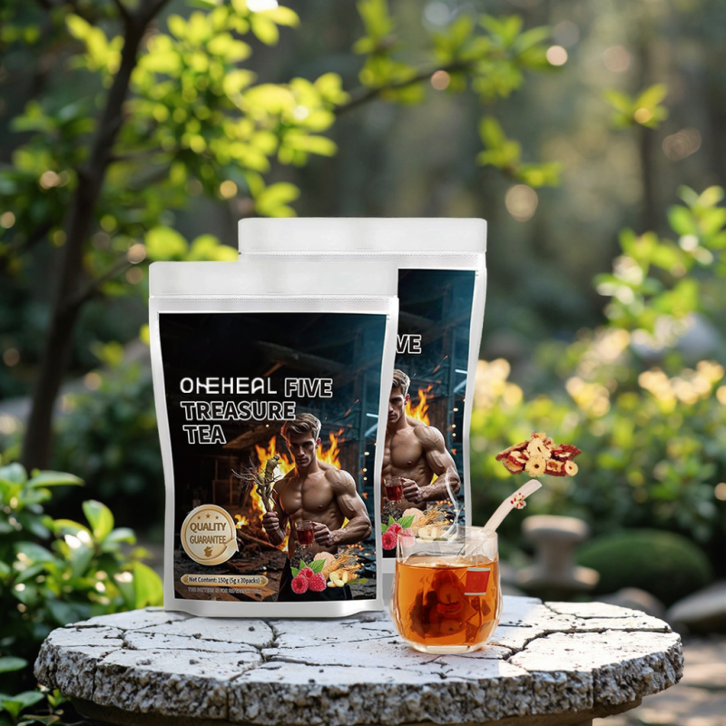 OEM Premium Five Treasures Kidney Cleanse Tea Healthy With Ginseng Wolfberry Maca for Sexual Energy Preserving Tea