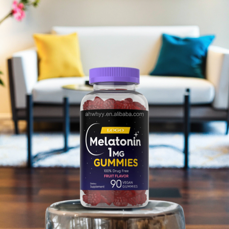 OEM Food Grade Melatonin Gummies in Bear Shape Solvent Extracted Packaged in Bottle