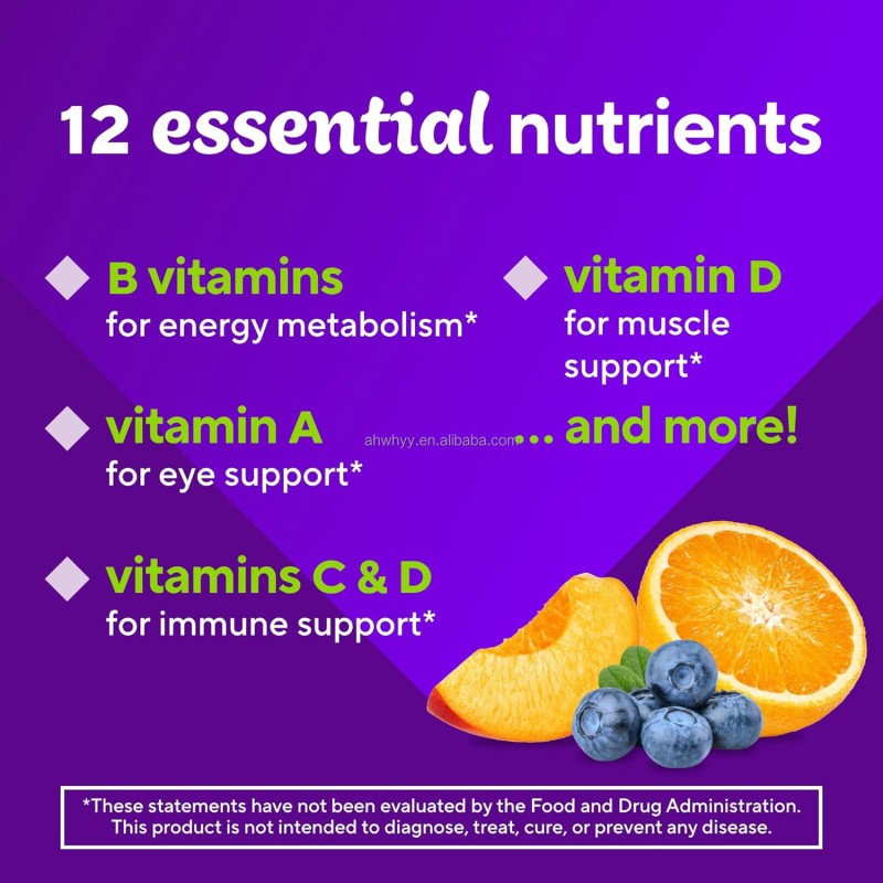 Adult Sugar-Free Multivitamin Gummies Complex Vitamins and Minerals Supplement Multivitamin Gummies