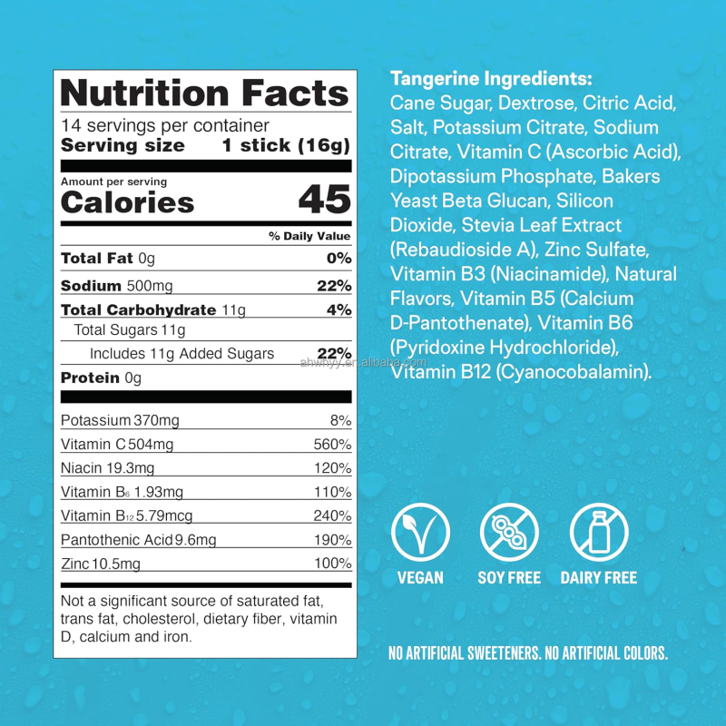 Electrolyte Creatine Monohydrate Powder & Immune Support Drink Mix for Electrolyte Hydration Powder