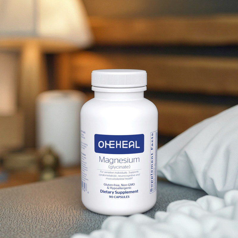 OEM Pure Magnesium Glycinate Capsule Supplement Minerals for Stress Relief Sleep Heart Health Metabolism Support Capsules