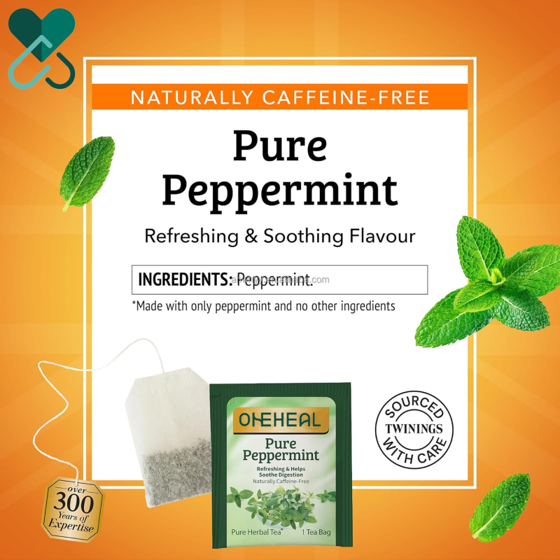 100% Natural Flavor Pure Peppermint Herbal Tea Wrapped Bags Fresh Minty Flavour Mint Herbal Tea