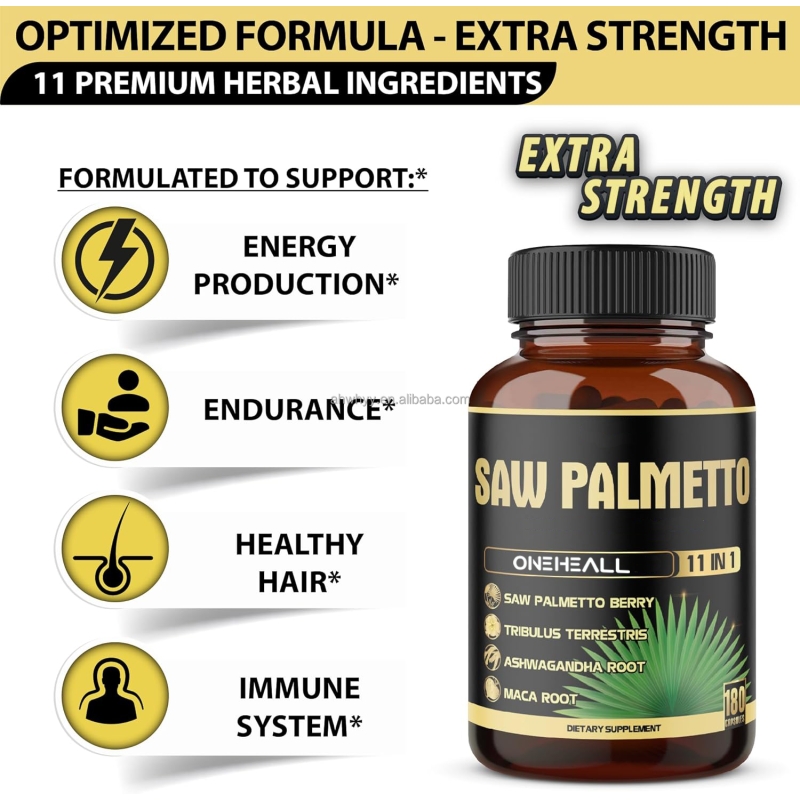 Daily 11-in-1 Healthy Prostate Hair Support Saw Palmetto Ashwagandha Capsules Immune Support Saw Palmetto Capsules