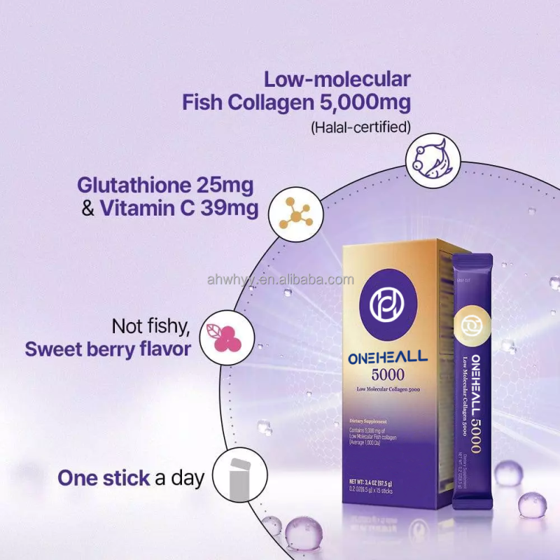 Highly Absorbable Low-molecular Collagen Powder Increase Skin Elasticity and Vitality Antiaging Collagen Powder