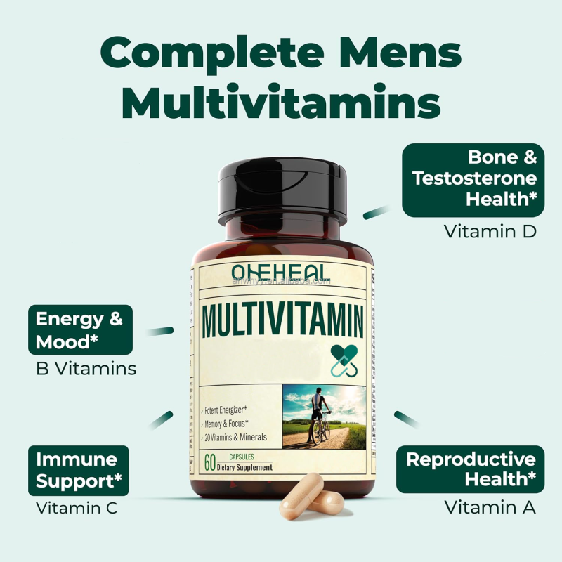OEM Multivitamin Capsules Supplement Complex Vitamins and Minerals for Adults Dosage Form Pills Multivitamin Capsules