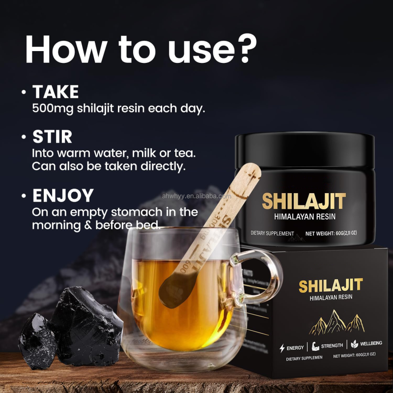 Pure Himalayan Shilajit Resin High Potency Energy Supplements Organic Ashwagandha Supplement for Adult Immune Shilajit Resin