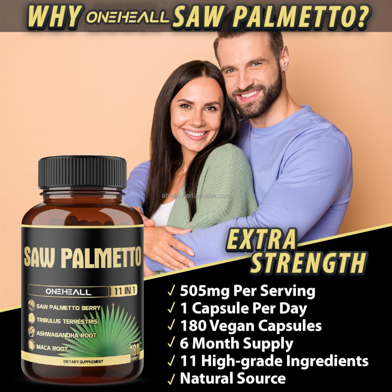 Premium Saw Palmetto Extract Capsule Natural Support Health Saw Palmetto Ashwagandha Capsules