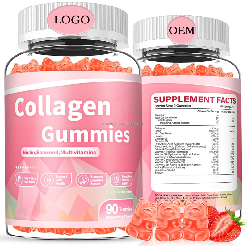 Collagen Gummy Bear Gummies with Creatine Beauty Product Form Gummy Candy