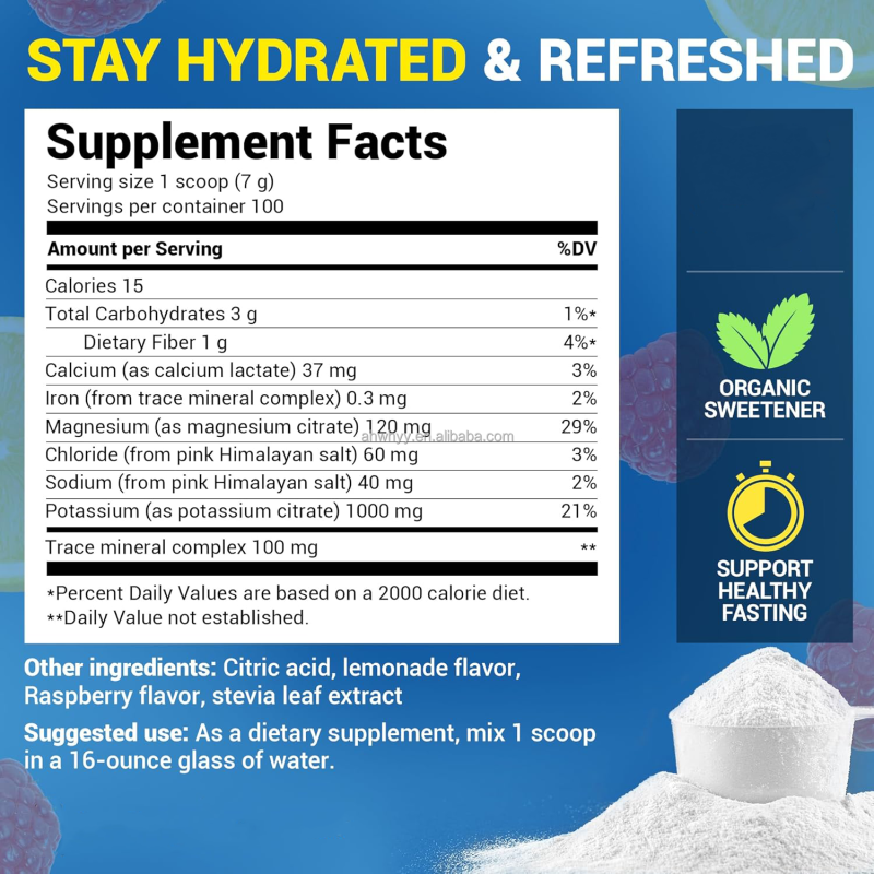 OEM Electrolyte Drink Mix Sports Nutrition Private Labels Healthcare Supplement Hydration Electrolyte Powder