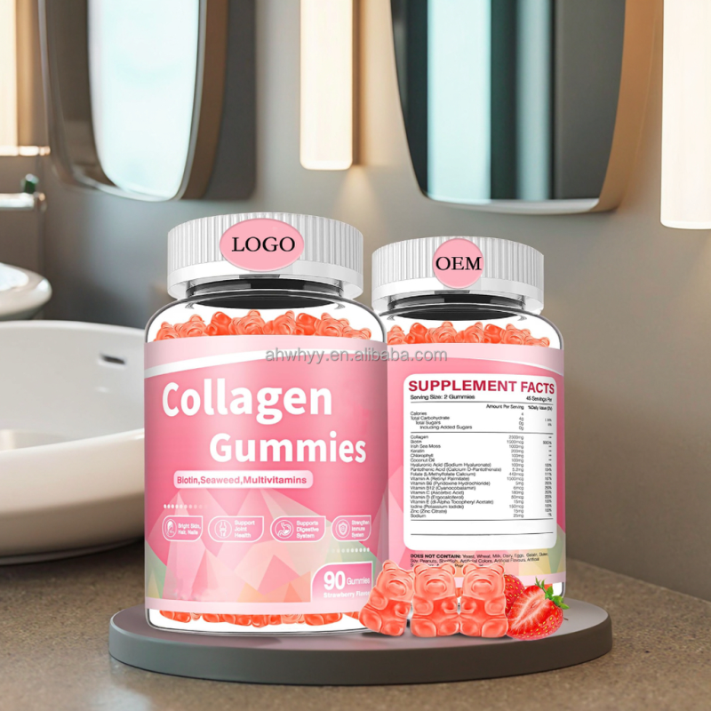 Private Label Gummies Collagen Multivitamin Beauty Products for Adults Available Collagen Gummy Candy