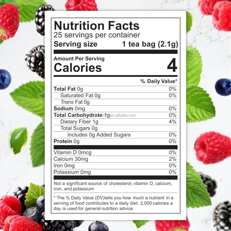 Small Fruit-Flavored Tea Bag Box Cotton Muslin Bags with Drawstring Herbal Supplements Fruit Tea Bags