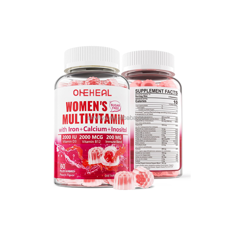 OEM Ount Vegan Vitamin Including Minerals Multivitamin Gummy Sugar-Free Multivitamin Gummies for Women