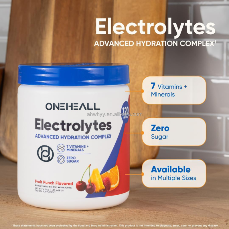 Electrolyte Complex Powder Hydration Supplement Vitamins Minerals Sports Nutrition Drink Mix Electrolytes Powder