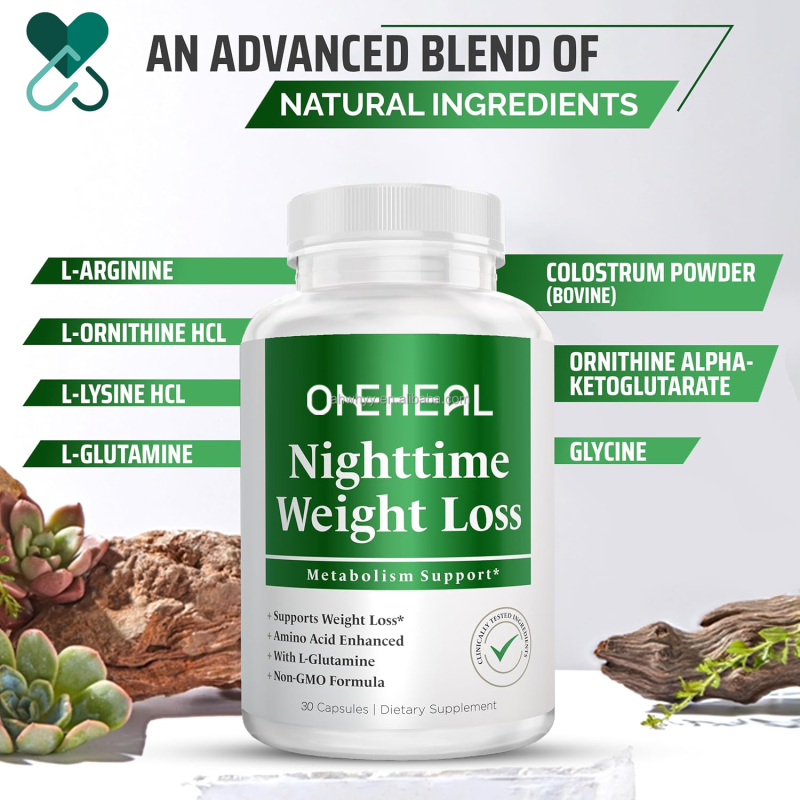 OEM Nighttime Fat Burner Capsules Appetite Suppressants Weight Loss Capsules Herbal Supplements for Adult Capsules