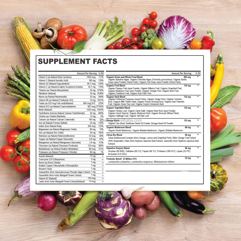 OEM Hot Selling Multivitamin Multimineral Tablets Premium Vitamins Supplement Multivitamin Tablet