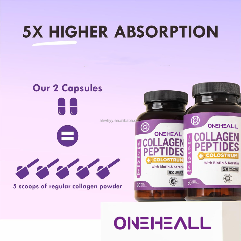 Private Label High Purity Collagen Peptides Capsule Beautiful Whitening Skin Antioxidant Supplement Collagen Peptides Capsules