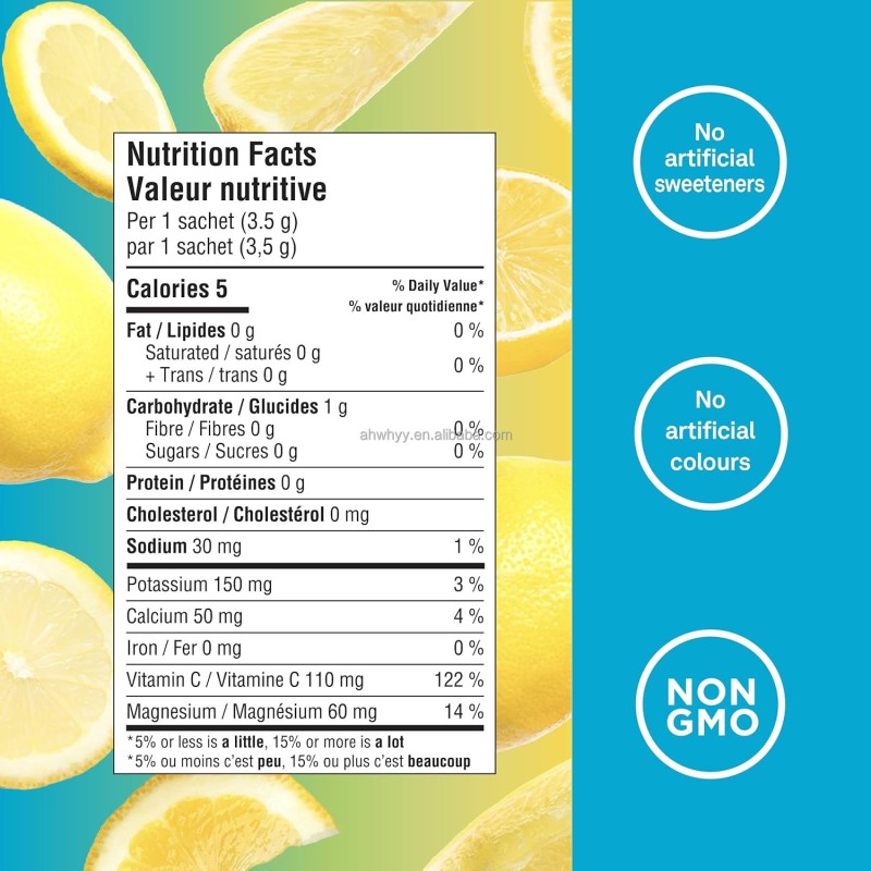 Private Label Electrolytes Drink Mix Powder Sachets Sugar-Free Hydration Replenishment Sports Nutrition Electrolytes Powder