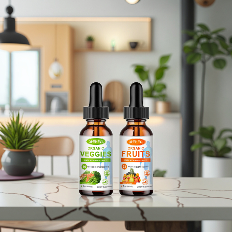 Hot Selling Pure Natural Fruit and Vegetable Liquid Drops OEM Private Label Vitamins Minerals Supplement Drops
