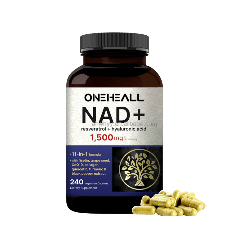 NAD+ Per Serving Capsules 11-in-1 Complex Resveratrol Hyaluronic Acid NMN Supplement NAD Capsules