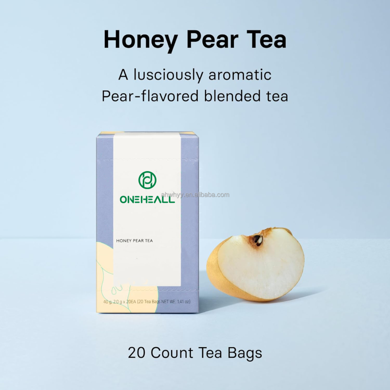 Honey Pear Tea Sweet Pear & Honey Flavor Premium Fruit Blend Health Tea Bags Blended Honey Pear Tea