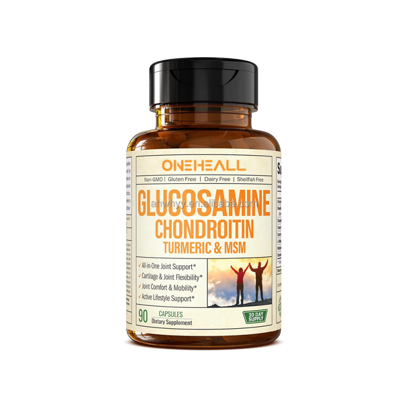 Glucosamine Chondroitin Turmeric Capsules for Joint Support Cartilage Flexibility Glucosamine Chondroitin Capsules