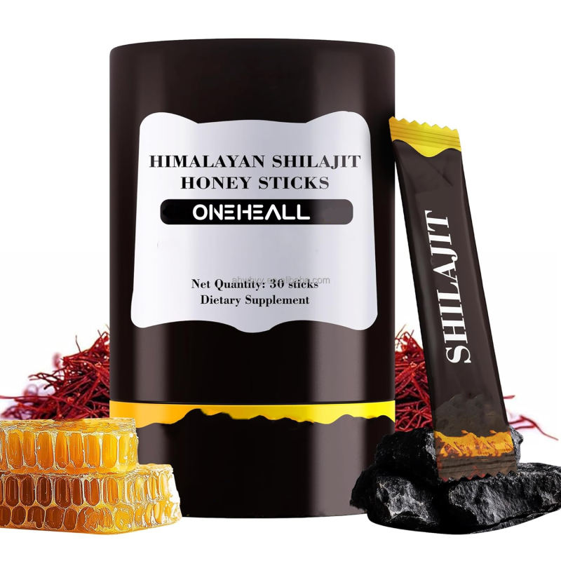 Organic Himalayan Shilajit Honey Sticks Dosage Energy Strength & Cognitive Support for Adult Honey Shilajit Energy Liquid