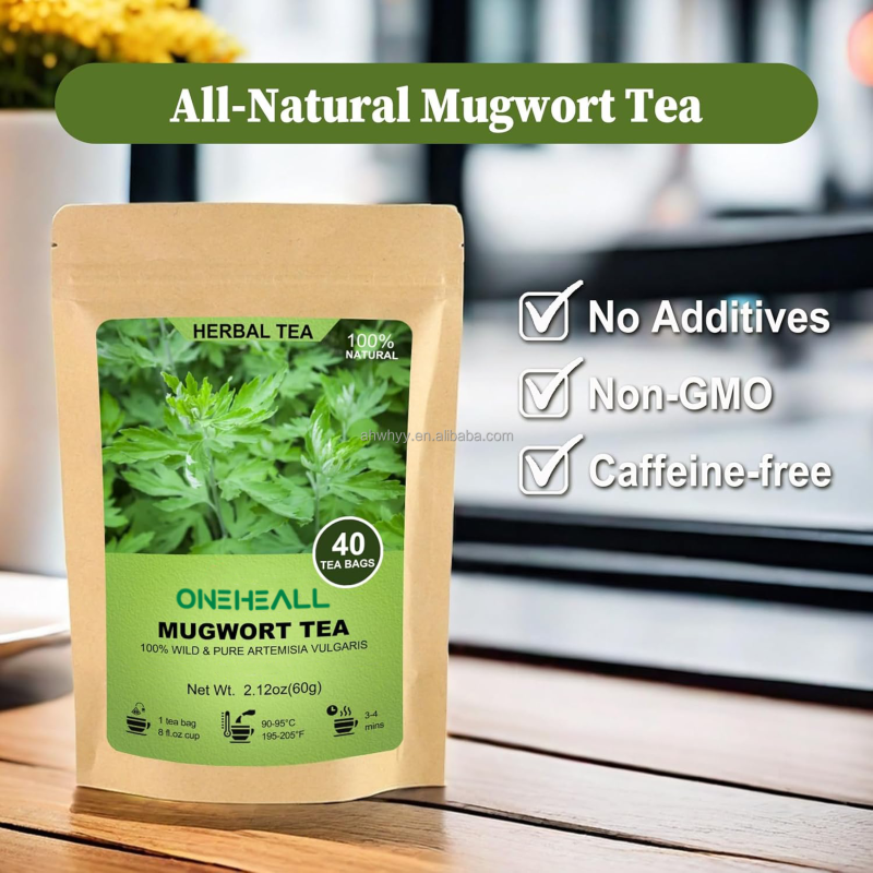 Private Label 100% Pure Mugwort Tea Bag  Rich in Antioxidants Herbal Tea with Fresh Mugwort Leaves Teabags