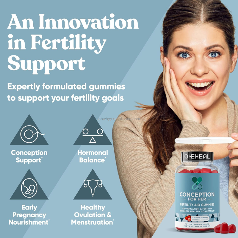 OEM/ODM Natural Fertility Gummies Balance Female Fertility Support Gummies
