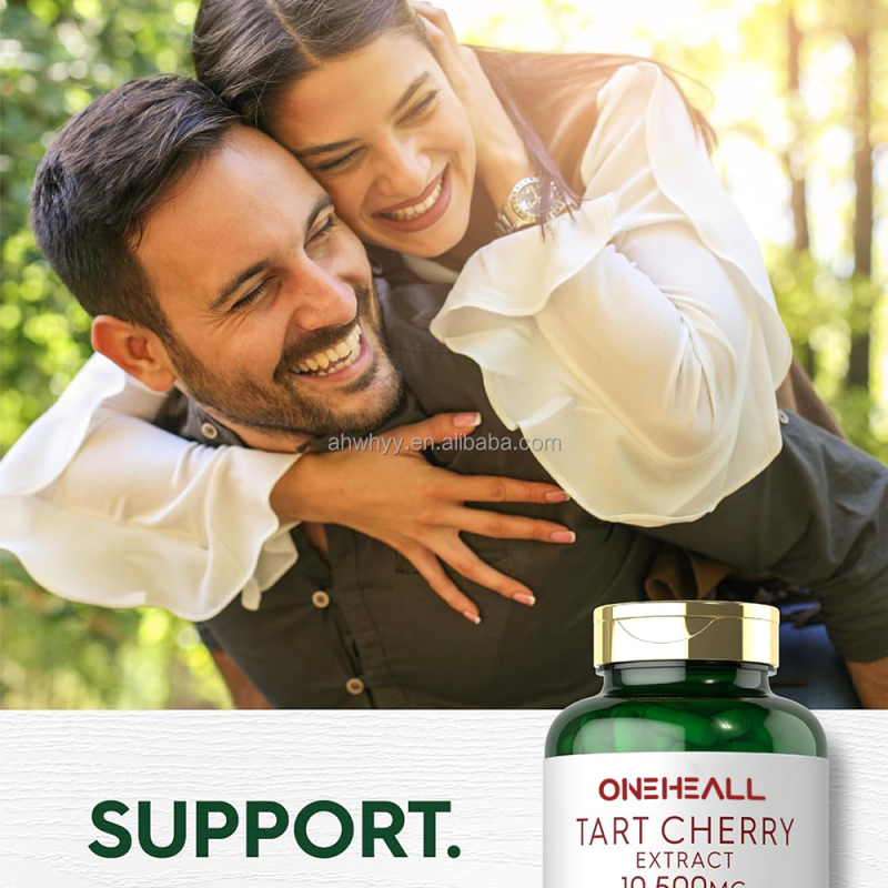 High Potency Tart Cherry Extract Capsules in Fast-absorbing Herbal Supplements Antioxidation Extract Tart Cherry Capsules