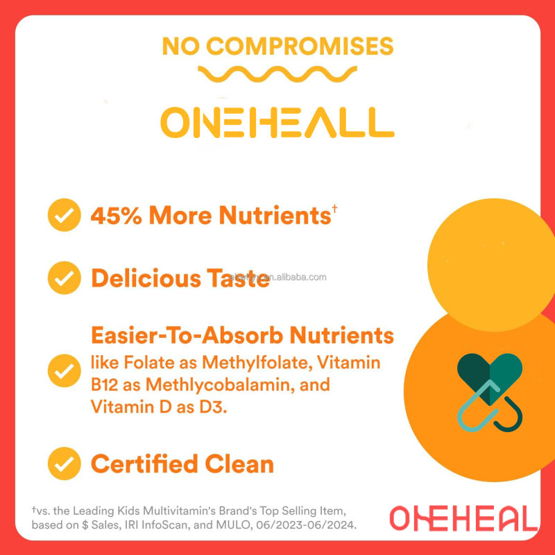 Healthy Kids Multivitamin Gummy Improved Formula OEM Kids Vitamins Multivitamin Gummies