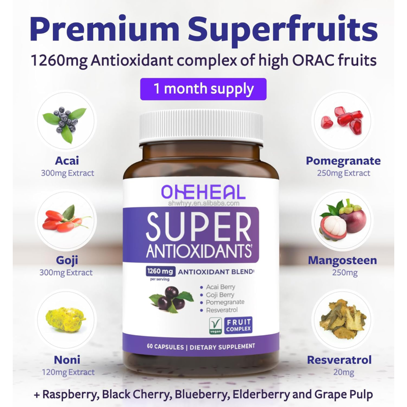 Private Label Antioxidant Super Food Antioxidant Powerful Daily Health Supplement Capsules