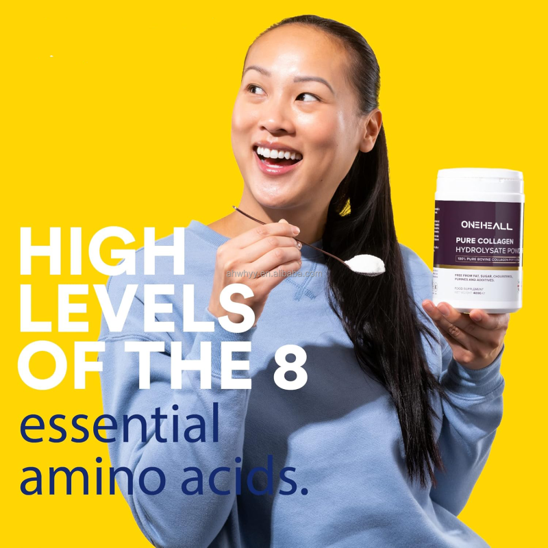 Collagen Peptides Powder High Levels 8 Essential Amino Acids Kosher Halal Natural Organic Certified Collagen Powder