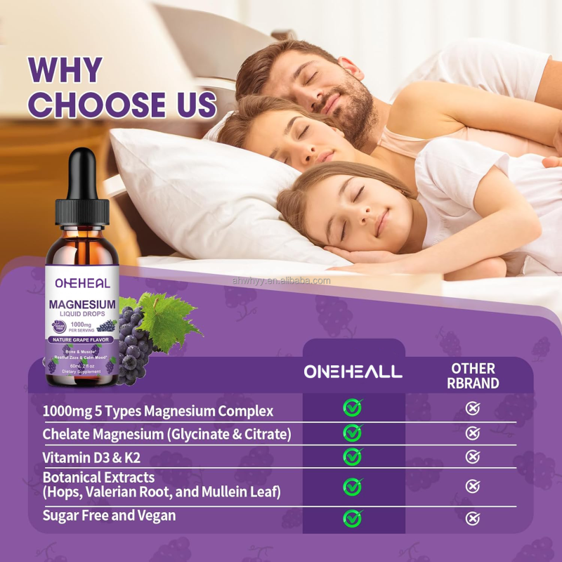 Manufacturer Liquid Magnesium Complex Drops Sugar-Free Healthcare Supplement Magnesium Glycinate Liquid Drops