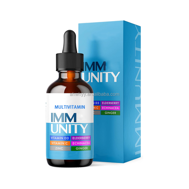 Oral Drops Immune 6-in-1 Liquid Multivitamin Supplement Daily Zinc Vitamin C D3 Immunity Multivitamin Drops