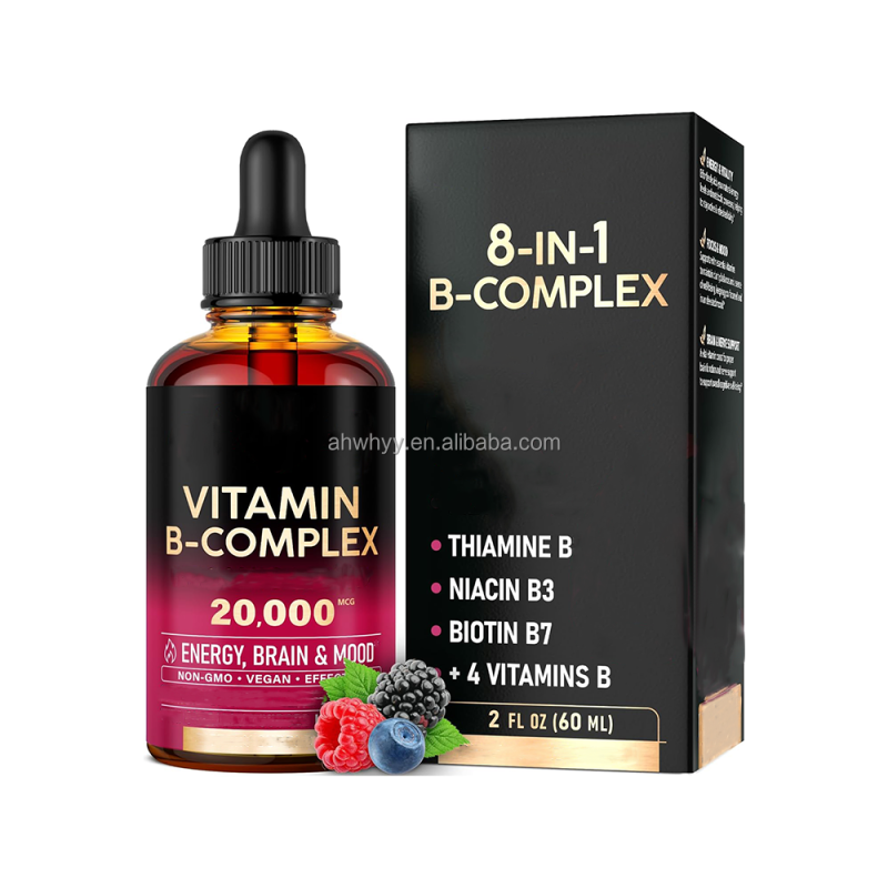 Organic Vitamin B-Complex Liquid Drops Vitamin B B5 B12 Health Support Supplement Vitamin B-Complex Drop