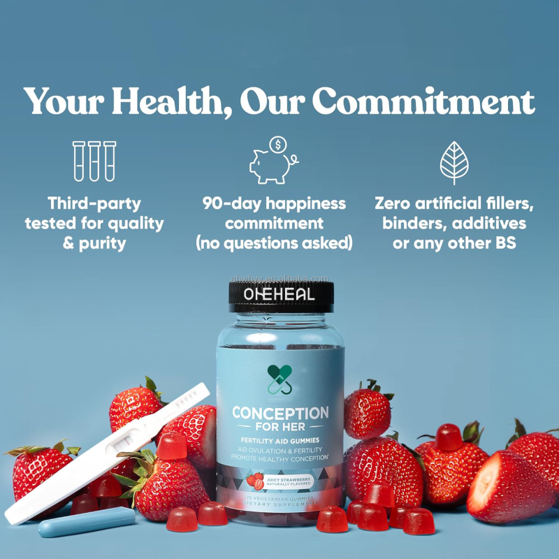 Female Fertility Support Gummies High Quality Fertility Prenatal Vitamin Gummy Balance Gummies