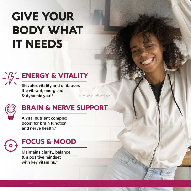 Organic Vitamin B-Complex Liquid Drops Vitamin B B5 B12 Health Support Supplement Vitamin B-Complex Drop