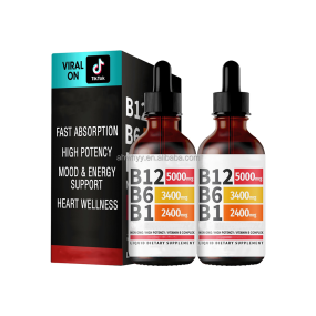 Vitamin B Complex Drops Energy Brain Heart Support Vitamin Energy Enhance Organic Vegan Vitamin B1 B6 B12 Drop