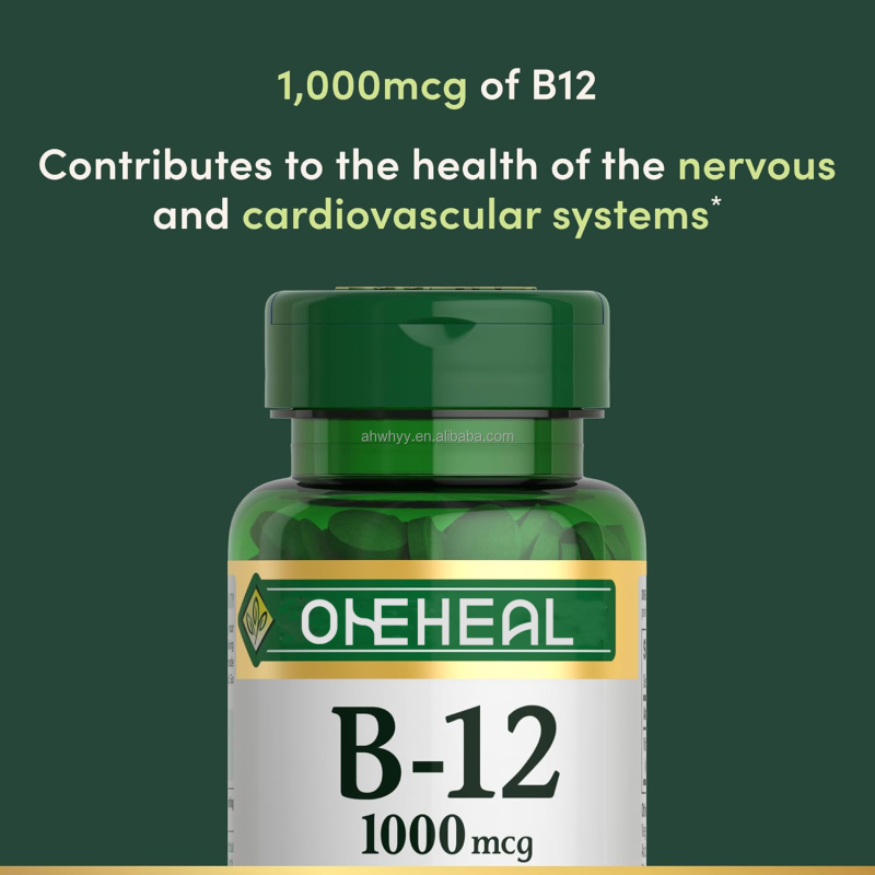 ODM OEM Vegan B12 Vitamins Supplement Tablet Customizable Vitamins for Health Boost B12 Tablets